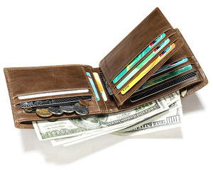 All'ingrosso accetta Logo personalizzato uomini <span class=keywords><strong>porta</strong></span> <span class=keywords><strong>carte</strong></span> borsa <span class=keywords><strong>uomo</strong></span> portafoglio RFID vera <span class=keywords><strong>pelle</strong></span> portafogli Bifold per gli uomini - Product Image 5