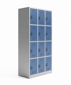 Casier en acier à 12 portes avec serrure à clé, armoire métallique en fer pour le rangement des vêtements des employés - Product Image 6