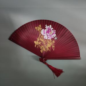 Éventails pliants haut de gamme pour femmes, entièrement en <span class=keywords><strong>bambou</strong></span>, peints à la main, pour la danse et le cheongsam, avec découpes sculptées, style boutique - Product Image 6