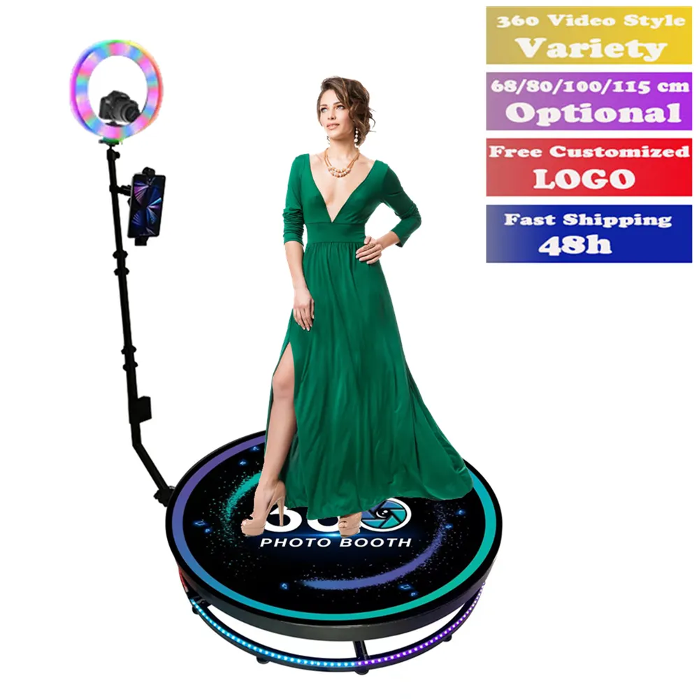 Factory Shipped 360 Photo Booth Camera Ipad 360photobooth Machine For Party Wedding Automatic Spinning Portable Selfie Spinner