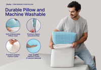 Oreillers de couchage pour lit de refroidissement de glace cervicale Cool Touch 2 Pk Oreiller en mousse à mémoire de forme en gel souple Rebond 35d avec sac de transport pour dormir