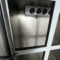 Congélateur vertical commercial double porte de haute qualité en acier inoxydable pour supermarché et cuisine