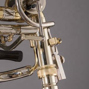 <span class=keywords><strong>Trombone</strong></span> basse à double piston BB, <span class=keywords><strong>trombone</strong></span> en laiton doré fait main exquis - Product Image 4