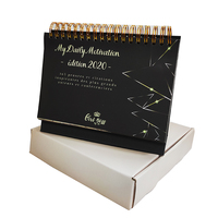 Calendrier de bureau en spirale personnalisé 366P A5 sans date perpétuel inspirant debout Design à rabat cadeau de bureau parfait pour les femmes 4*5