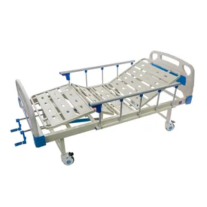 Manufacturers Wholesale Orthopedic Treatment Medical ABS 2 Crank Medical Manual Hospital Bed With Wheels