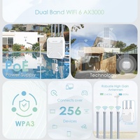 Extensor WiFi WAVLINK AX3000 WiFi6 Punto de acceso inalámbrico al aire libre de doble banda IP67 Repetidor de enrutador WiFi