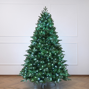 Árbol de Navidad Automático Grande de Cinco Ramas, Mezcla de PE y PVC, con Luces LED, Ideal para Decoración de Sala de Estar, Dormitorio, Hotel y Centro Comercial - Product Image 2