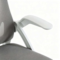 Chaise de bureau moderne ergonomique à dossier haut en maille avec soutien lombaire réglable et accoudoirs pivotants pour la maison, l'école et la chambre