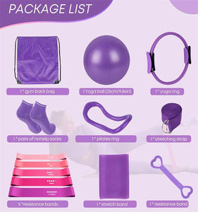 Perfetto per i principianti Yoga palla cerchio magico accessori Pilates Set di attrezzature per l'allenamento a casa Set 13 pz Pilates Essentials Kit - Product Image 2