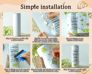 Wholesale UV Printing DTF Cup Wrap 4 <b>Sheets</b> Waterproof Customized Coffee Milk Tea Cake Ice Cream Transfers - Product Image 5