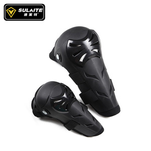 Sulaite - Juego de cuatro protectores negros para rodillas y codos para motociclismo, ciclismo, protección para adultos, unisex, absorción de impactos - Product Image 3