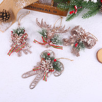 Décoration de Noël de haute qualité, écologique, petite pendentif en plastique créatif, cloche d'arbre, renne, accessoire de décoration de vacances