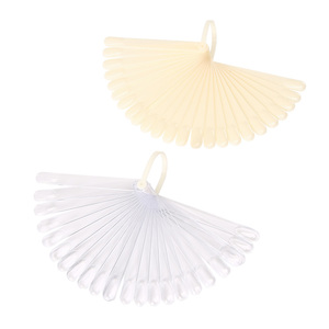 Transparent Fan <b>Nail</b> Art <b>Practice</b> Tips Round Edge 24pcs <b>Nail</b> Color Display Stick Set - Product Image 5