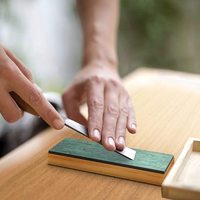 Kit en cuir OEM avec composé de polissage pour l'affûtage et le rodage - Couteaux, rasoir droit, pierre à aiguiser en cuir