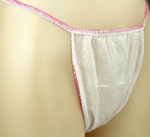 Sujetador y bragas desechables para Sauna, tangas desechables de alta SMS para ropa interior de Spa - Product Image 5