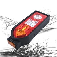 Feu arrière de camion à LED, clignotant directionnel, feu stop, feu de recul, lentille rouge transparente, 24V, robuste, pour camion et remorque, étanche