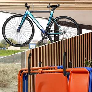 Échelle en acier robuste pour cintre d'outil de chaise de vélo Crochet à vis de <span class=keywords><strong>garage</strong></span> fourni en usine Étagères de <span class=keywords><strong>garage</strong></span> - Product Image 4