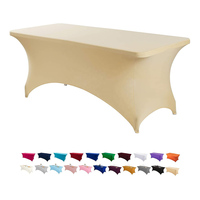Nappe carrée moderne en polyester élasthanne entièrement adaptable et imprimée en couleur, 1,80 m, pour fêtes et événements