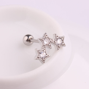 Prêt à expédier, bijoux de piercing d'oreille en cartilage, croix, petite étoile, hélix - Product Image 2
