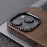 Funda de Teléfono de Cuero Artificial de Lujo con Carga Inalámbrica y Protector de Cámara para iPhone 17/16/15/14 Pro Max y Anillo Magnético