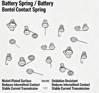 Ressort de contact de batterie positif et négatif personnalisé en acier à ressort, acier inoxydable, laiton nickelé de haute qualité