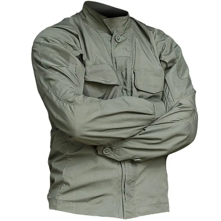 Combat tactical jacket polyester cotton 65/35 ripstop shirt jacket men outdoor sports casual clothing