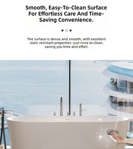 Bañera Acrílica Moderna Minimalista, Bañera Independiente Estable para una Persona, Muebles de Baño OEM ODM - Product Image 3