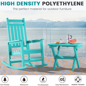 โต๊ะและเก้าอี้กลางแจ้งทำจากไม้ HDPE แบบพับได้กันน้ำ - Product Image 2