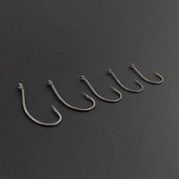 Hameçons de pêche à la carpe Hirisi en acier haute teneur en carbone, revêtement PTFE, tranchants, barbelés, avec œillet 8015
