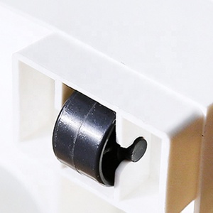 Kitchen and <strong>Bathroom</strong> Corner <strong>Cabinet</strong> 25 cm Single Door Open 4 Storage Drawers <strong>Plastic</strong> Cupboard with Wheels - Product Image 6