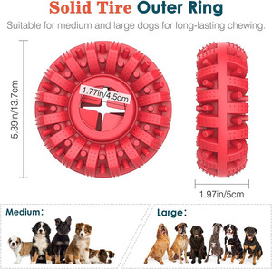 Giocattoli da Masticare per Cani in Gomma Naturale Indistruttibile, Dispenser di Snack, Pulizia Denti, Giocattoli Alimentari per Cani Masticatori Aggressivi - Product Image 6