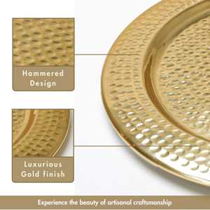 Bandejas Decorativas de Metal Martillado, Plato Pequeño y Elegante para Decoración del Hogar, Centro de Mesa Moderno, Hecho a Mano, Elegante y Duradero - Product Image 6