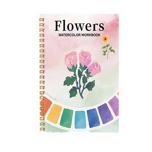 Shlan - Juego de Arte para Colorear con Acuarelas, 4 Hojas de Papel de Dibujo Colorido A4, Impresión Digital/Pincel para Pintar - Product Image 2