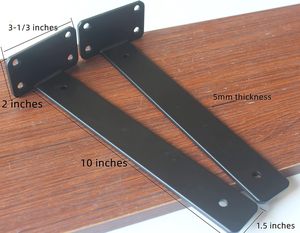 <span class=keywords><strong>6</strong></span> inch màu đen L Kệ Khung 1/<span class=keywords><strong>5</strong></span> inch Sắt dày Kệ Chân đế cho Kệ hỗ trợ - Product Image 2