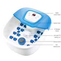 Appareil de massage des pieds électrique certifié CE ROHS ETL, bain de pieds chauffant, pédicure, affichage LED, 35-48 degrés Celsius, massage