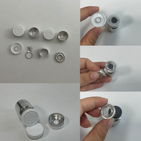 Logo personnalisé 20mm Flip Top Seal Bouchon de flacon en aluminium Jaune Tear-off Design pour injection Emballé dans des cartons