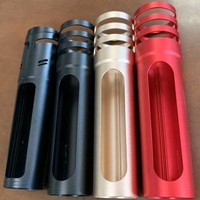 Pièces usinées CNC en aluminium 6061 6063, boîtier de lampe torche en aluminium usiné CNC avec anodisation noire