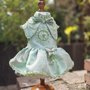 Élégante robe de princesse pour chien de style <span class=keywords><strong>chinois</strong></span> vert menthe, nouvelle collection - Product Image 2