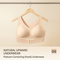 Soutien-gorge correcteur de posture pour femme, fermeture avant, push-up, anti-affaissement, soutien dorsal, sans couture, invisible, liftant, respirant, lingerie