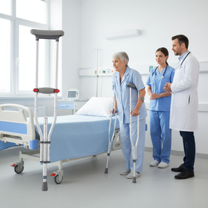 RAFU RF1005A CE Костыль-3 диапазона высоты, Регулировка пряжки, без инструментов, сплит-складывание - Product Image 2