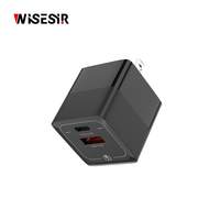 Chargeur double port WISESIR 33W GaN PD PPS 20V 1.5A USB-C & USB-A avec protection OTP pour /