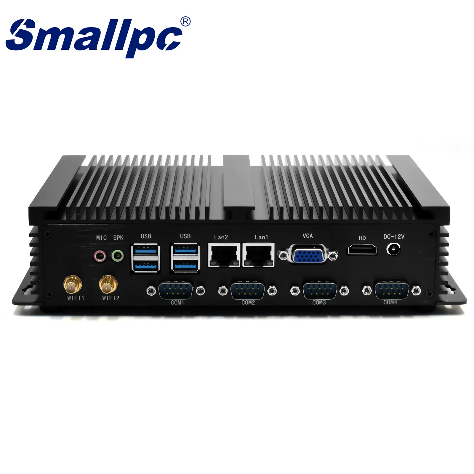 Smallpc מפעל מחיר C-eleron 1037U 8USB הכפול Lan 4Com DDR3L נמוך כוח 4K Fanless מיני מחשב