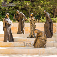Sculpture en bronze de Jésus et ses apôtres TREVI, statue de Jésus en bronze doré pour commémoration religieuse en extérieur