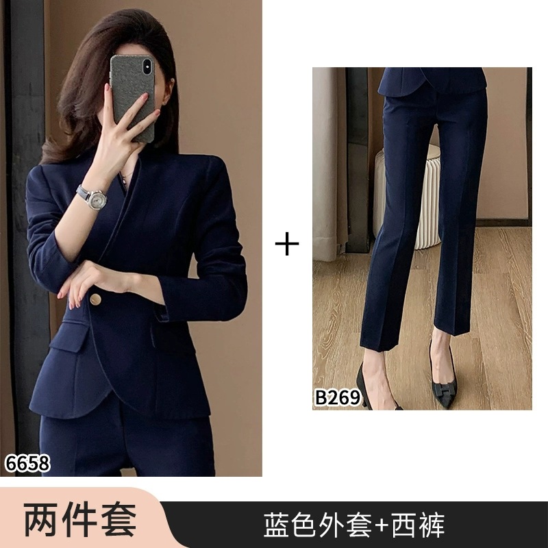 blue suit pants