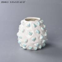 Pot de fleurs de jardin en céramique avec texture en relief marin et design d'escargot terrestre tridimensionnel, couleur personnalisable chromée