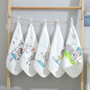 Cotton <b>Muslin</b> Animal Baby Towel Soft Newborn Baby Face Towel 30*30cm Boys Girls Washcloth - Product Image 2