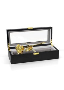 ของขวัญวันวาเลนไทน์ ดอกกุหลาบแท้เคลือบทอง 24K ดีไซน์หรูหรา บรรจุในกล่องตกแต่งสวยงาม ของขวัญวันครบรอบ ดอกกุหลาบธรรมชาติ - Product Image 2