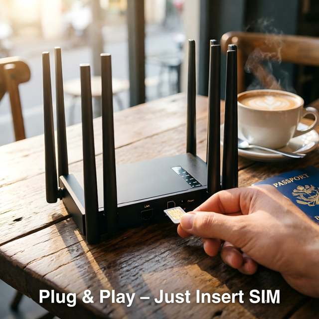 Wireless 5G Router CPE SA NSA Unlocked External Antenna Nano SIM 4FF 2Gbps 1200Mbps for Remote Work Studio