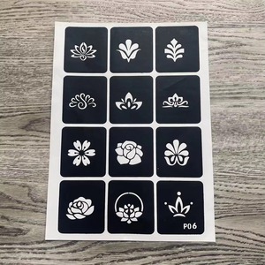 Plantillas Temporales Impermeables de Papel y PVC para Tatuajes, Pintura Facial y Corporal, Paquete de Plantillas para Adultos, Hombres y Mujeres, Uso Doméstico, Bolsa OPP - Product Image 3