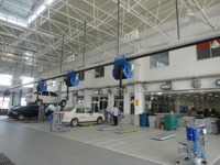Enrouleur de tuyau à glissière lisse CE ISO9001 pour extraction des gaz d'échappement de véhicules, pour atelier automobile, garage, réparation automobile, avec souffleur